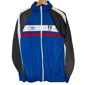 Umbro Italia Full Zipper Front Mock Neck Jacket Size M